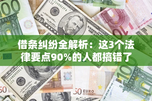 北京借条纠纷全解析：这3个法律要点90%的人都搞错了