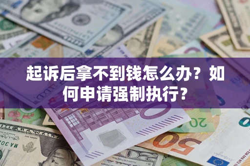北京起诉后拿不到钱怎么办？如何申请强制执行？