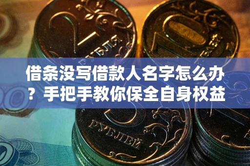北京借条没写借款人名字怎么办？手把手教你保全自身权益