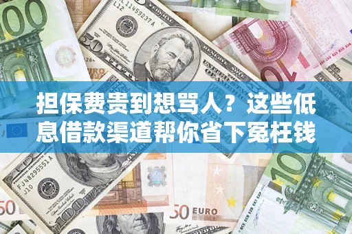 北京担保费贵到想骂人？这些低息借款渠道帮你省下冤枉钱