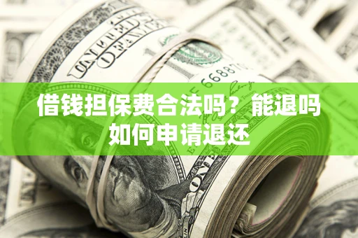 北京借钱担保费合法吗？能退吗如何申请退还