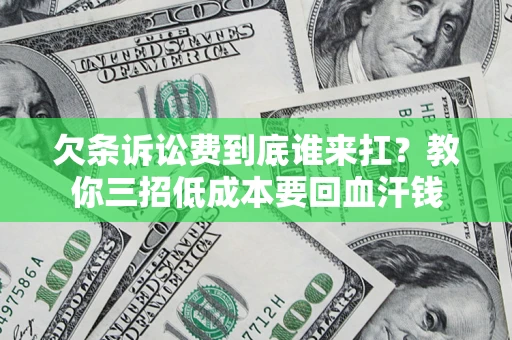 北京欠条诉讼费到底谁来扛？教你三招低成本要回血汗钱